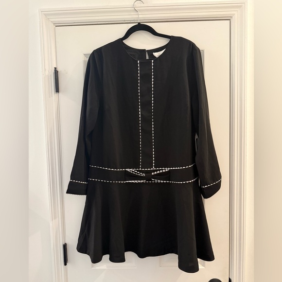 NWT Pomander Place by Tuckernuck Women's Black White Isabel Bow Dress sz XL - Picture 7 of 11